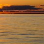 <p align=left>Les couchers de soleil, toujours appréciés, celui-là à Saint-Flavie, Gaspésie